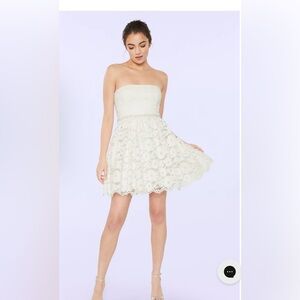 Likely Ivory Lace Strapless Gown from Saks 5th
